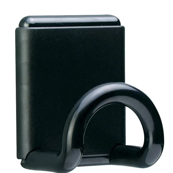Patère murale magnétique Fil - ABS noir Carton UVC 8 x 10 x 6 cm -