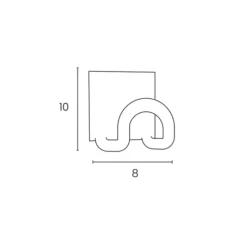 Patère murale magnétique Fil - 1 patère ABS