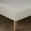 Pied bois vernis naturel pour sommier tapissier - h. 15 cm - à l'unité