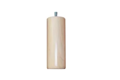 Pied bois vernis naturel pour sommier tapissier - h. 15 cm - à l'unité