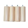 Pied bois vernis naturel pour sommier tapissier - h. 15 cm - lot de 4