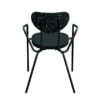 Placet d'assise enfilable pour fauteuil Kyrielle - tissu recyclé noir - lot de 2