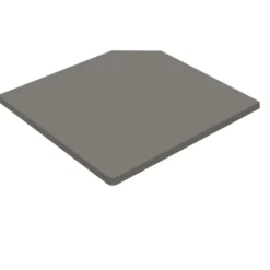 Plan d'angle pour 2 trieurs Trimod - à utiliser uniquement entre 2 plateaux - livré avec platine et 1 pied rond