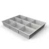 Plateau compartimenté 9 cases - 7,2 x 10 cm pour tiroir h. 6 cm