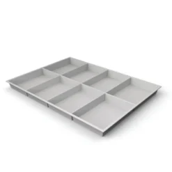 Plateau compartimenté 8 cases - 11,5 x 7,6 cm pour tiroir h. 3 cm