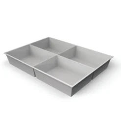 Plateau compartimenté 4 cases - 11,2 x 15,4 cm pour tiroir h. 6 cm