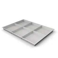 Plateau compartimenté 6 cases - 11,5 x 10,3 cm pour tiroir h. 3 cm