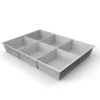 Plateau compartimenté 6 cases - 11,2 x 10 cm pour tiroir h. 6 cm