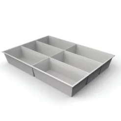 Plateau compartimenté 6 cases - 7,2 x 15,4 cm pour tiroir h. 6 cm