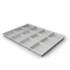 Plateau compartimenté 12 cases - 7,5 x 7,6 cm pour tiroir h. 3 cm