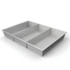 Plateau compartimenté 3 cases - 23,1 x 10 cm pour tiroir h. 6 cm
