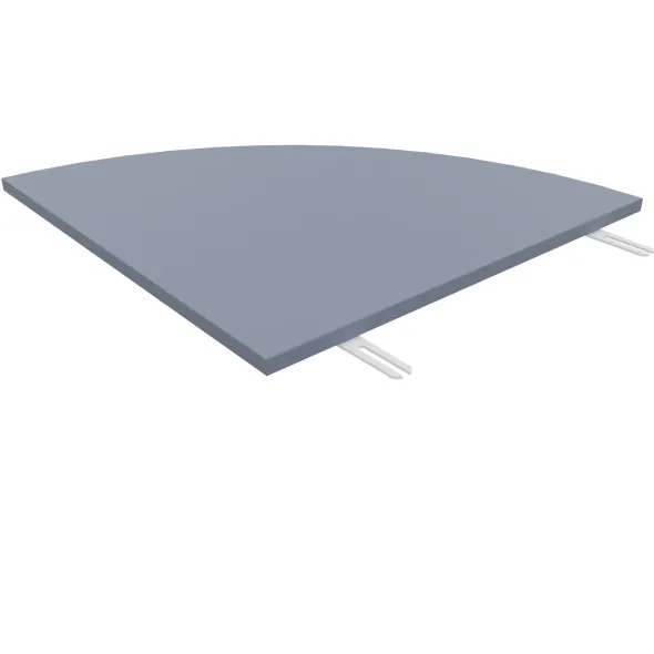 Plateau de liaison 1/4 rond FT12 - l. 60 cm - piétement époxy - plateau stratifié