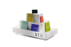 Podium d'exposition Wow - l. 160 x h. 90 x pr. 80 cm - sur roulettes