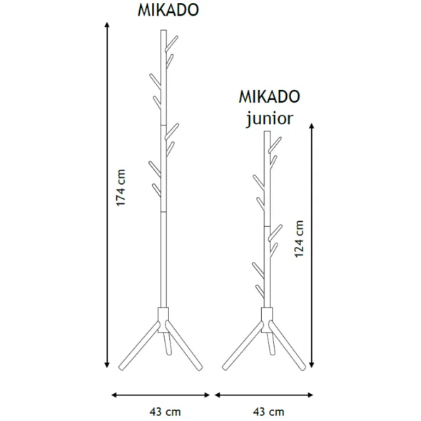 Portemanteau 2 en 1 Mikado - bois