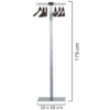 Portemanteau Spirit - acier gris - 6 cintres bois massif