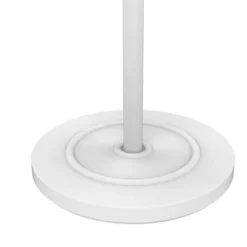 Portemanteau sur socle Access - fût acier blanc et hêtre - 6 patères ABS blanc - avec porte-parapluie