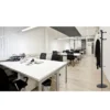 Portemanteau sur socle Access - fût noir - 6 patères ABS noir - avec porte-parapluie