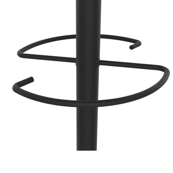 Portemanteau sur socle Access - fût noir - 6 patères ABS noir - avec porte-parapluie