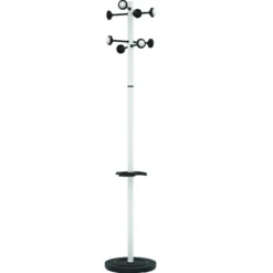 Portemanteau sur socle Accueil - 8 patères ABS - avec porte-parapluie