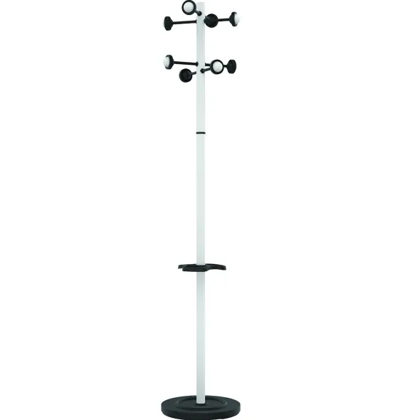 Portemanteau sur socle Accueil - 8 patères ABS - avec porte-parapluie