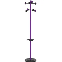Portemanteau sur socle Accueil - 8 patères ABS - avec porte-parapluie