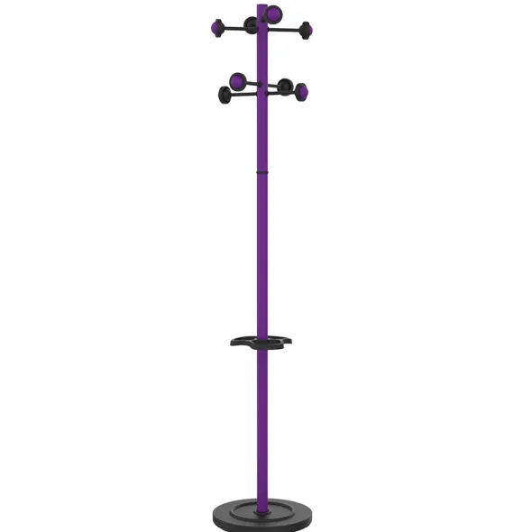 Portemanteau sur socle Accueil - 8 patères ABS - avec porte-parapluie