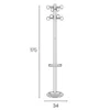 Portemanteau sur socle Accueil Chrome - 8 patères ABS - avec porte-parapluie