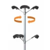 Portemanteau sur socle Advantage - fût acier - 6 patères ABS noir - avec porte-parapluie