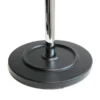 Portemanteau sur socle Hakea - fût chrome - 12 patères ABS noir - avec porte-parapluie