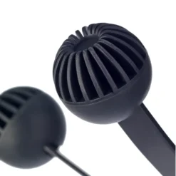 Portemanteau sur socle Hakea - fût chrome - 12 patères ABS noir - avec porte-parapluie