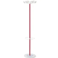 Portemanteau sur socle Kobé - 6 patères ABS - avec porte-parapluie