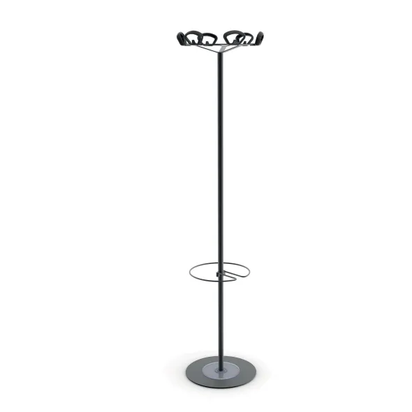 Portemanteau sur socle Kobé - 6 patères ABS - avec porte-parapluie