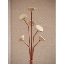 Portemanteau sur socle Lotus - 6 patères bois