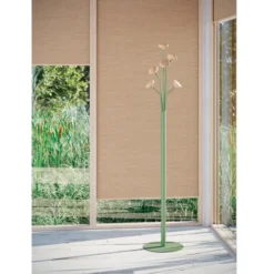 Portemanteau sur socle Lotus - 6 patères bois