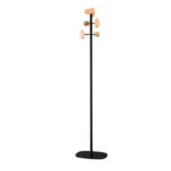 Portemanteau sur socle Sherwood - 6 patères bois