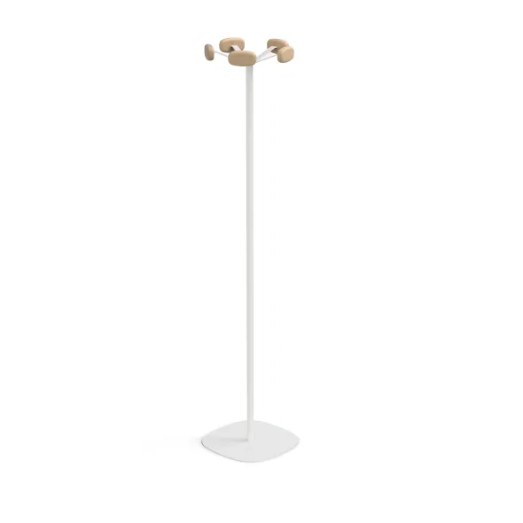 Portemanteau sur socle Sherwood - 5 patères bois
