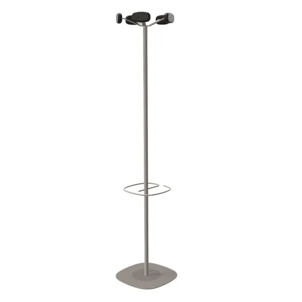 Portemanteau sur socle Sherwood - 5 patères bois - avec porte-parapluie