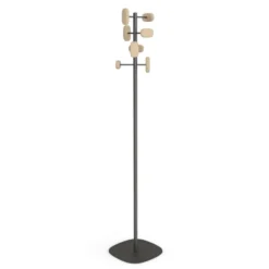 Portemanteau sur socle Sherwood - 8 patères bois