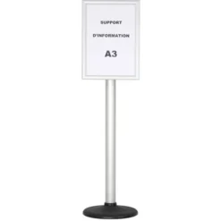 Poteau avec panneau d'affichage format A3
