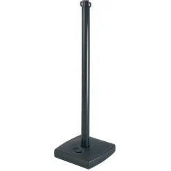 Poteau de balisage à crochets - PVC - avec socle noir à lester