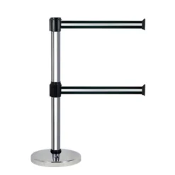 Poteau de guidage à double sangle - chromé - sangle 4 m