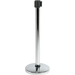 Poteau de guidage à sangle - chromé - sangle 3 m