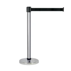Poteau de guidage à sangle - chromé - sangle 4 m