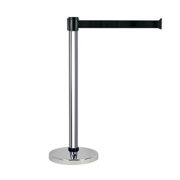 Poteau de guidage à sangle - chromé - sangle 4 m
