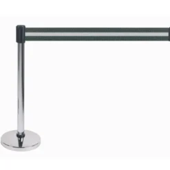 Poteau de guidage à sangle large - chromé - sangle 3 m