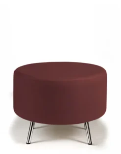 Pouf Bulle - pieds chromés - textile enduit