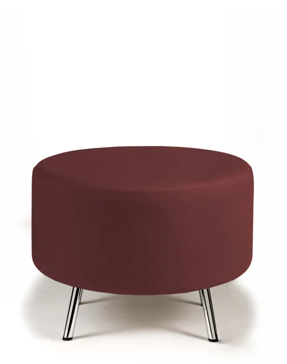 Pouf Bulle - pieds chromés - textile enduit