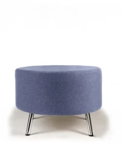 Pouf Bulle - pieds chromés - tissu