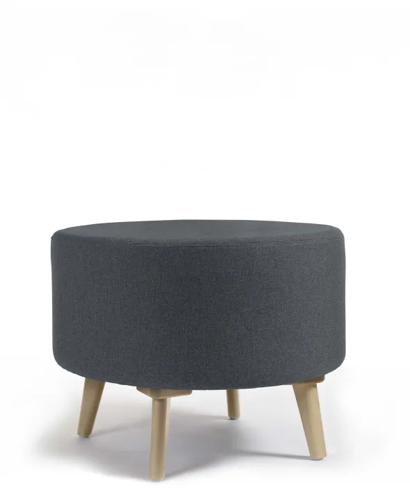 Pouf Bulle - pieds hêtre - tissu