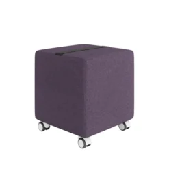 Pouf carré Yam's - tissu D - sur roulettes